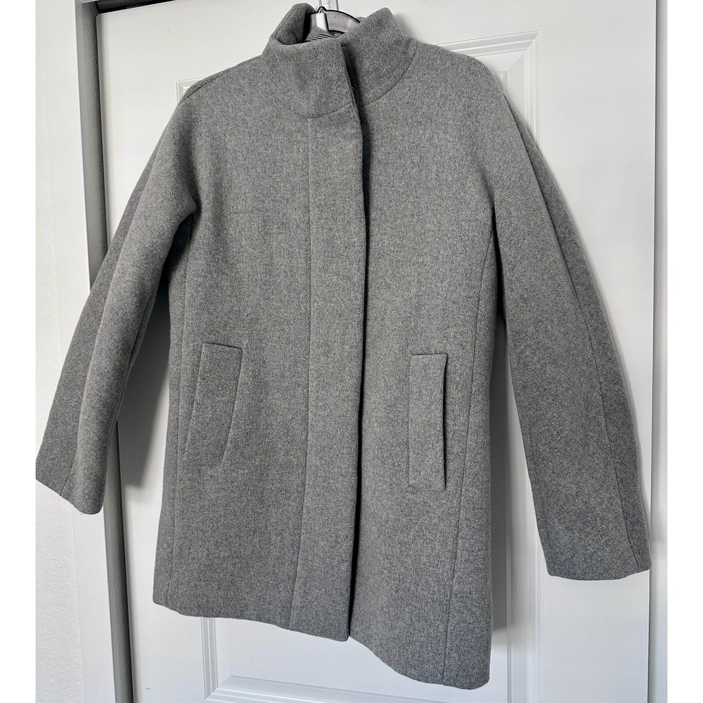 J.Crew Mercantile City Coat Gray Wool Preppy Pea Coat Size 6